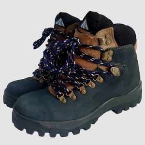 Mt Everest Zahara 2 Hiking Boots Womens 6.5 Blue Tan Leather Waterproof Outdoors